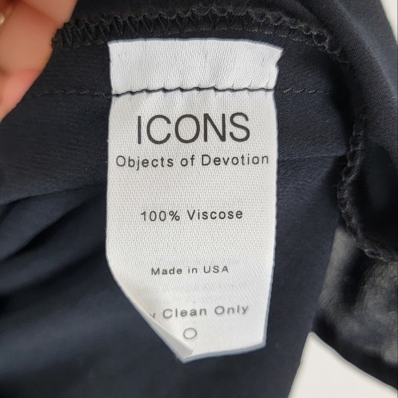 ICONS Objects of Devotion Dress Ruffle Smock Black Small - Picture 10 of 13